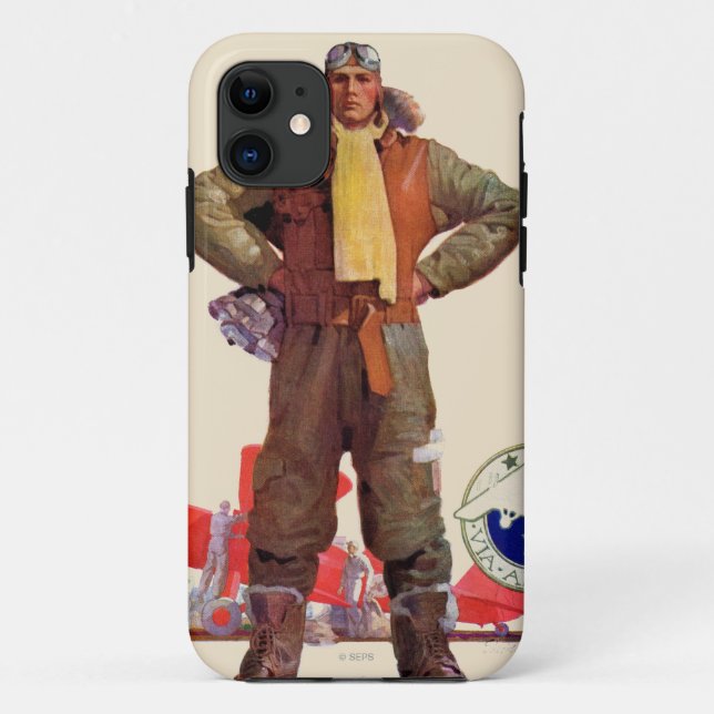 Airmail Pilot Case-Mate iPhone Case (Back)