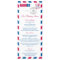 Airmail Red Blue Stripes Wedding Menu