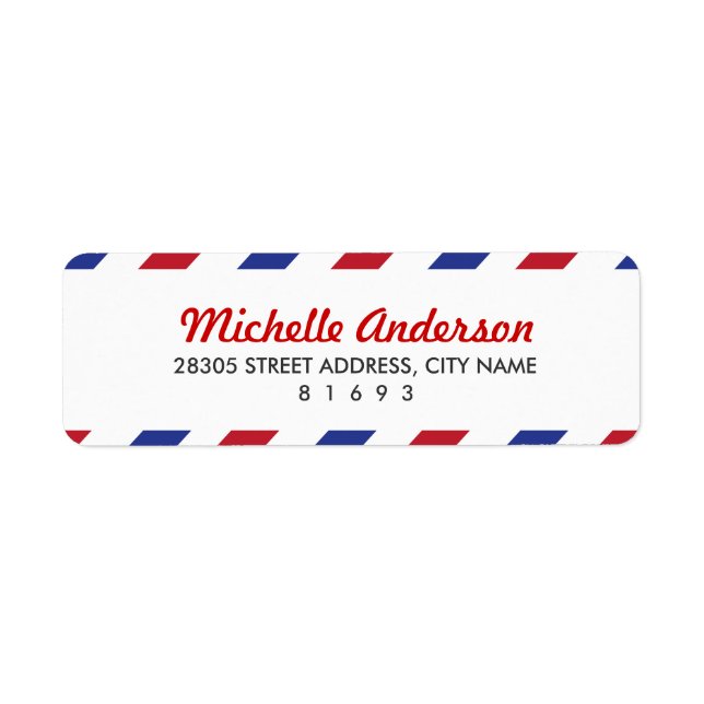 Airmail Return Address Labels (Front)