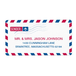 Airmail RETURN ADDRESS Mailing