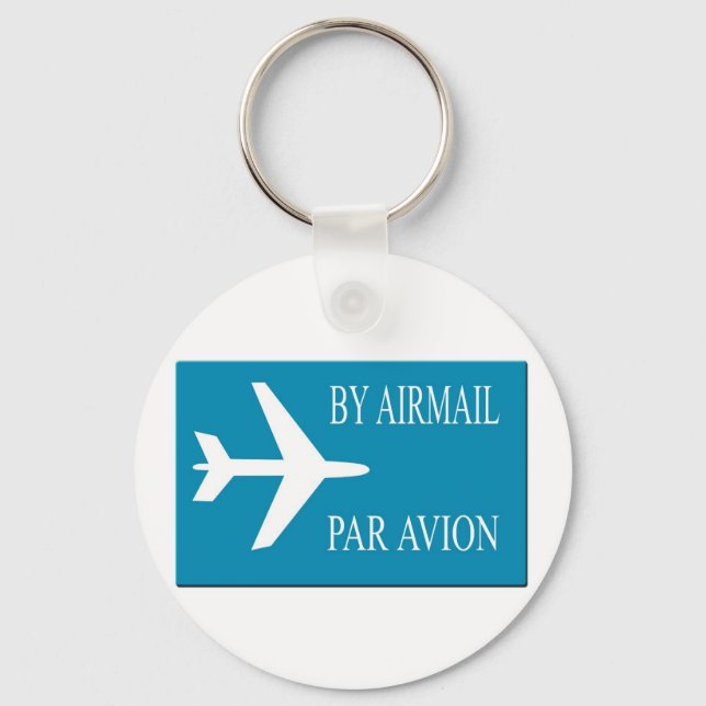 Airmail sticker effect key ring (Front)
