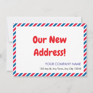 Airmail Style Business Relocation Announcement