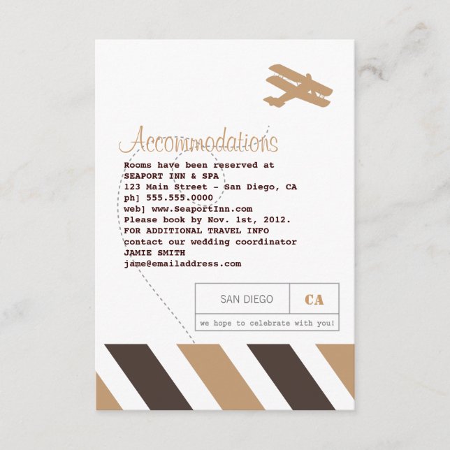 Airmail Travel and Hotel Insert Card (Front)