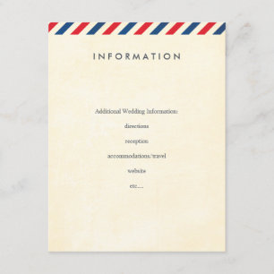 Airmail Wedding Insert