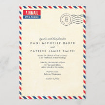Airmail Wedding Invitation