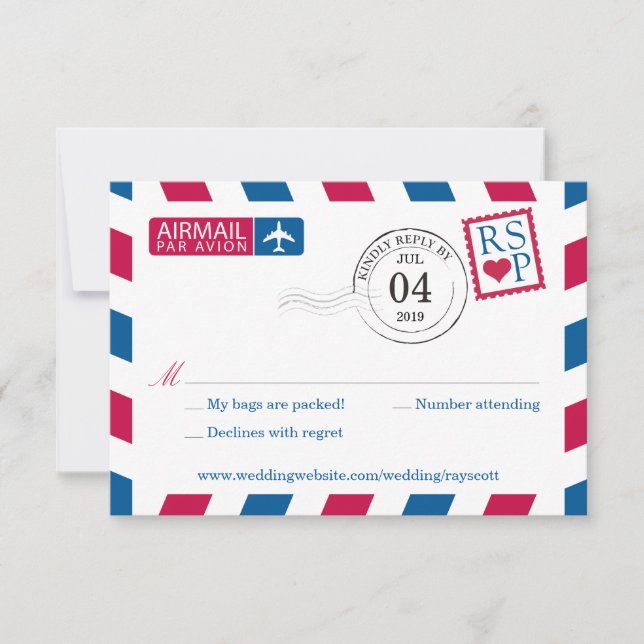 Airmail | Wedding RSVP (Front)