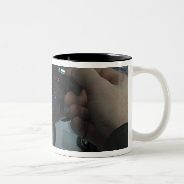 Airman adjusts the eyespan Two-Tone coffee mug (Right)