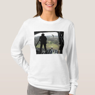 Airman watches a practice bundle fall T-Shirt