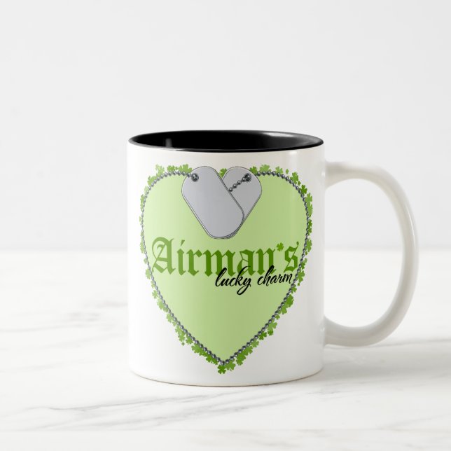 Airman's Lucky Charm Two-Tone Coffee Mug (Right)