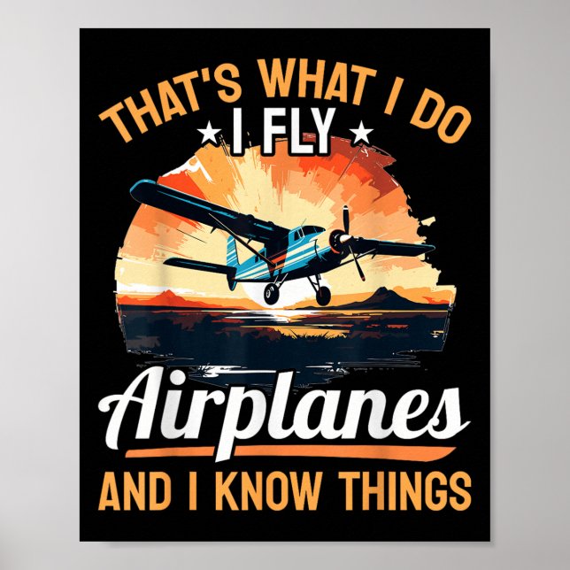 Airplane Aircraft Lot - That's What I Do I Fly Air Poster (Front)