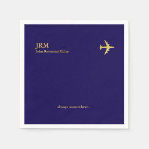 Airplane Airline Aviation Pilot Party Napkin