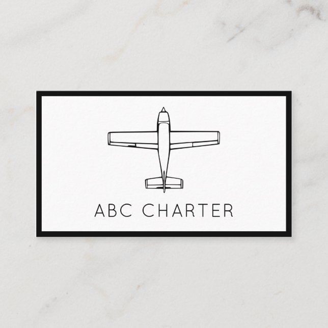 Airplane Aviation Business Card (Front)