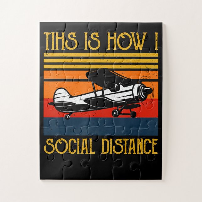 Airplane Aviation Pilot Funny This Is How Social Jigsaw Puzzle (Vertical)