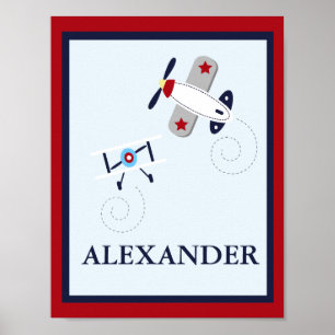 AIRPLANE AVIATOR CUSTOM NAME PRINT