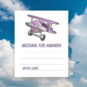 Airplane birthday time capsule message