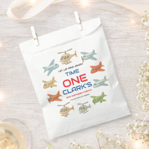Airplane Boy 1st Birthday Fun Sky Theme Party Favour Bag