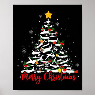 Airplane Christmas Tree Most Likely Lot Merry Chri Poster