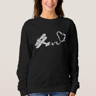 Airplane Heart Pilot Aircraft Aviation Flying Vale Sweatshirt