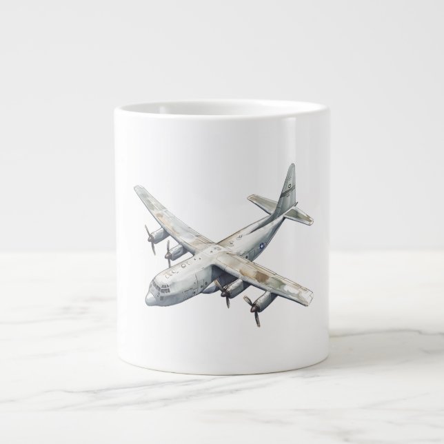 Airplane Large Coffee Mug (Front)