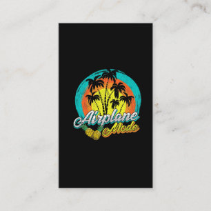 Airplane Lover Travel Sunset Palm Hawaii Pineapple Business Card