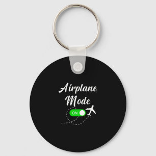 Airplane Mode Funny Travel Pilot Plane Vacation Key Ring
