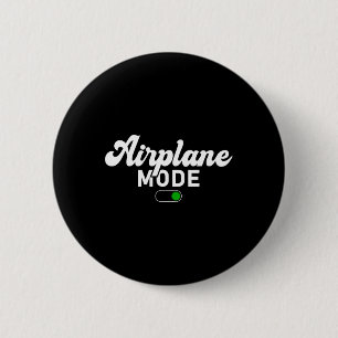 Airplane Mode On Funny Vacation Summer  6 Cm Round Badge