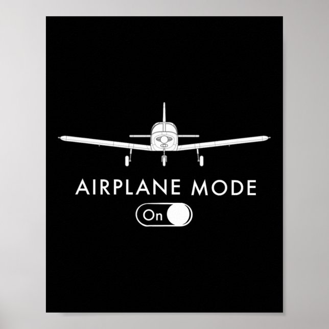 Airplane Mode On Piper  Poster (Front)