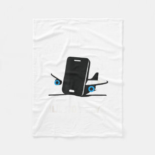 Airplane Mode Still Not Flying Illustration Fleece Blanket