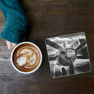 Airplane photo, Cool Fun Aviation Glass Coaster