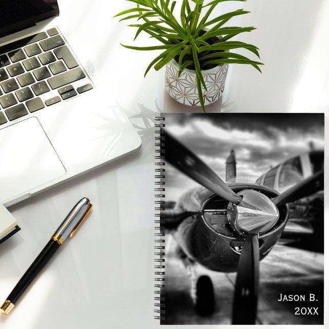 Airplane Photo Pilot Aviator Fun Aviation Custom  Notebook (Creator Uploaded)