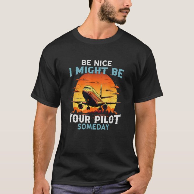 Airplane Pilo For Men Women  Saying Pilot Dad T-Shirt (Front)
