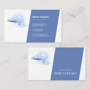 Airplane Pilot Aviation Business Card