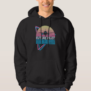 Airplane Pilot Plane Aviation Retro Future Pilot Hoodie