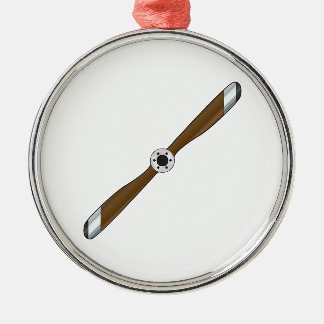 Airplane Propeller Metal Ornament (Front)