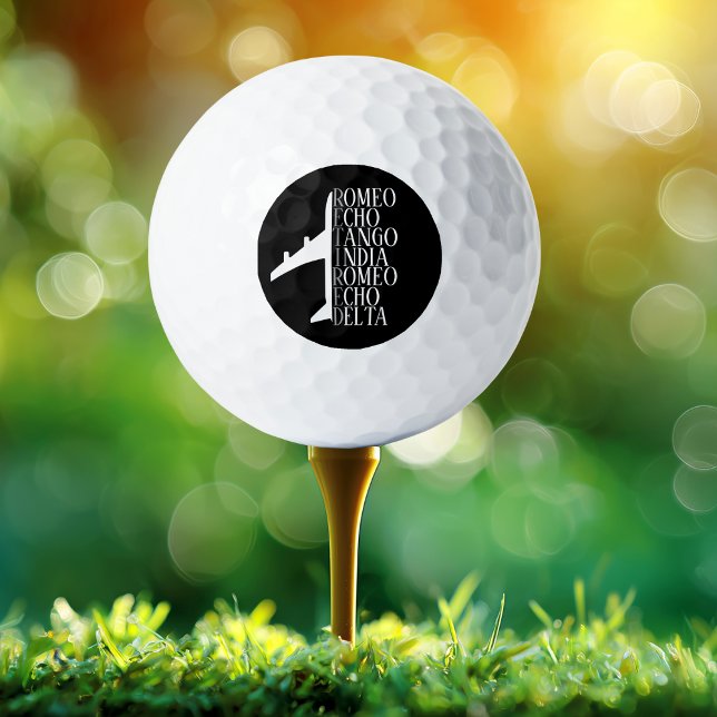 Airplane Retired Nato Phonetic Alphabet Aviation Golf Balls (Creator Uploaded)