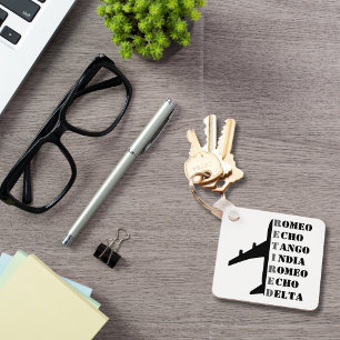 Airplane Retired Nato Phonetic Alphabet Aviation Key Ring