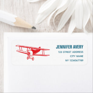 Airplane return address label