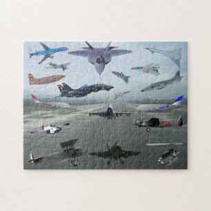 AIRPLANES ON A CAROLINA BLUE SKY JIGSAW PUZZLE