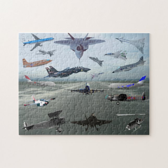 AIRPLANES ON A CAROLINA BLUE SKY JIGSAW PUZZLE (Horizontal)
