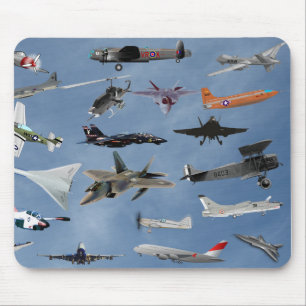 AIRPLANES ON A CAROLINA BLUE SKY MOUSE PAD