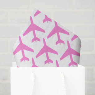 Airplanes Pink Travel Pilot Aviation Flight Crew  Tissue Paper