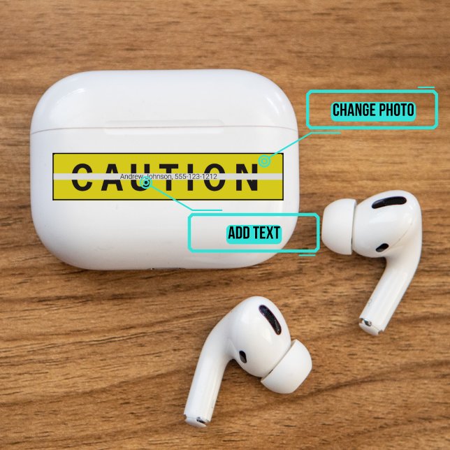 Airpods Pro Case Decorative Skin - Caution Sign (Please enjoy our Airpod stickers)