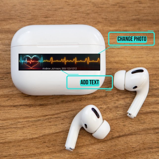 Airpods Pro Case Decorative Skin - Heartbeat (Please enjoy our Airpods stickers)