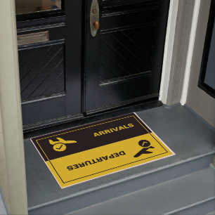 Airport Arrivals Departures Doormat