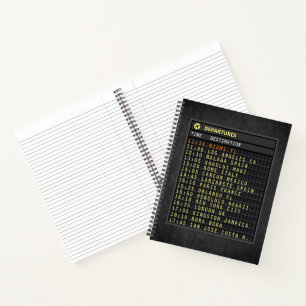 Airport Board (all text customisable) Notebook