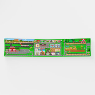 Airport-City-Train Roads for Cars 2.5x12 Banner
