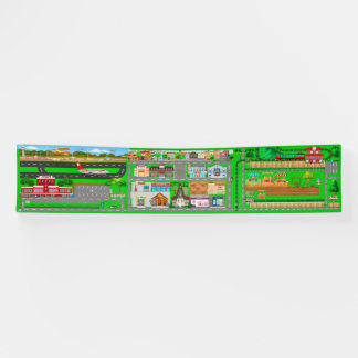 Airport-City-Train Roads for Cars 2.5x12 Banner