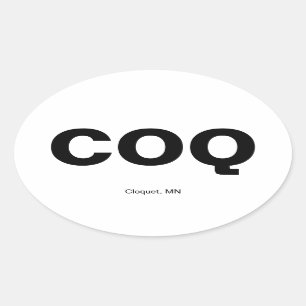 Airport Code - Cloquet, Minnesota Oval Sticker
