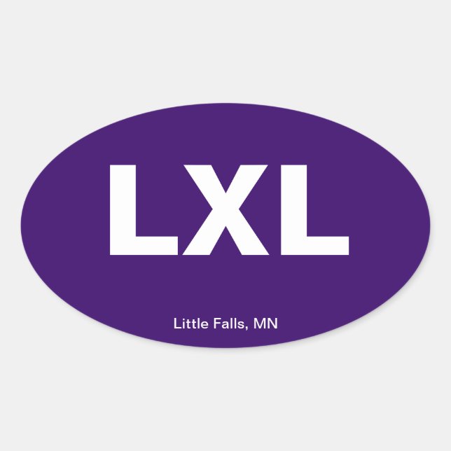 Airport Code - Little Falls, Minnesota Oval Sticker (Front)