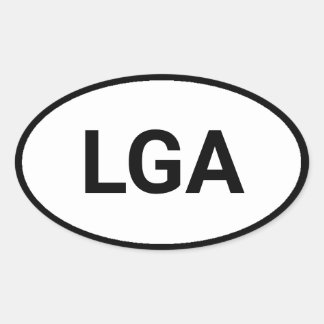Airport Code Personalise Oval Sticker